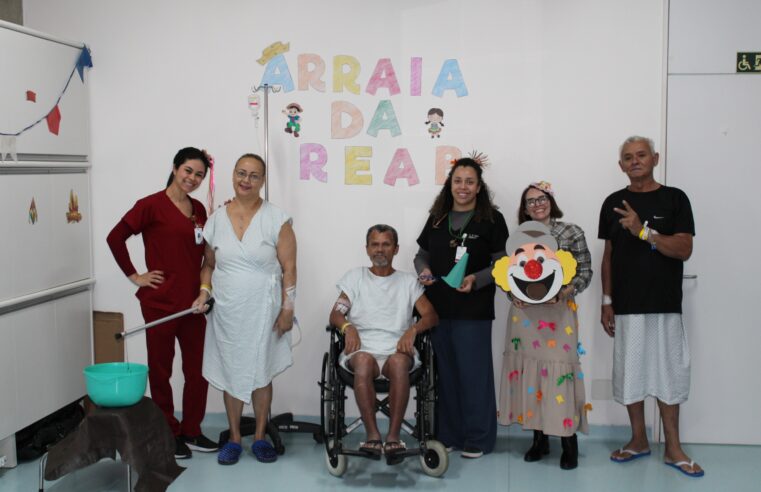 PACIENTES DO HOSPITAL URGÊNCIA DE SÃO BERNARDO FAZEM REABILITAÇÃO EM CLIMA DE FESTA JUNINA