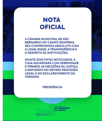 DANILO LIMA PUBLICA NOTA OFICIAL