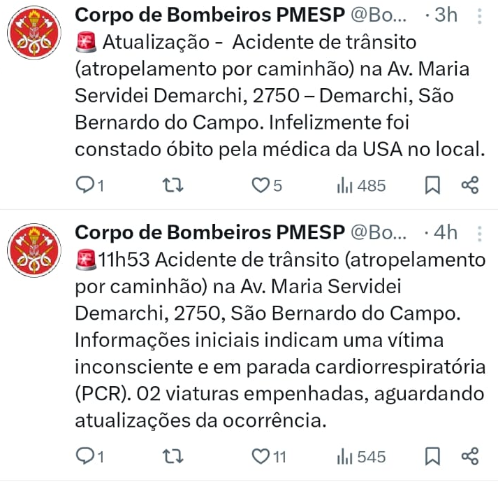 MECÂNICO MORRE ATROPELADO POR CARRETA CEGONHA EM PÁTIO DE EMPRESA EM SÃO BERNARDO