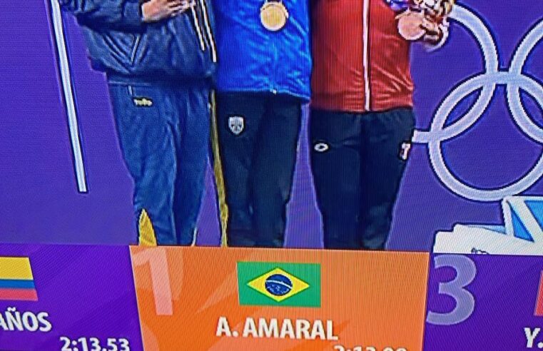 NADADORA DE SÃO CAETANO CONQUISTA MEDALHA DE OURO NOS 200M BORBOLETA DO PAN-AMERICANO JÚNIOR NO PARAGUAI