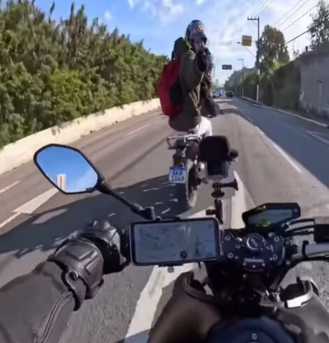 MOTOCICLISTA DE SÃO BERNARDO FLAGRA TENTATIVA DE ASSALTO NA IMIGRANTES
