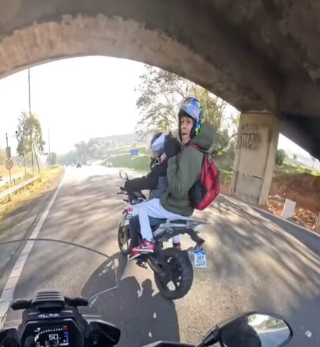 MAIS UM MOTOCICLISTA DE SÃO BERNARDO FLAGRA DUPLA DE ASSALTANTES NA IMIGRANTES