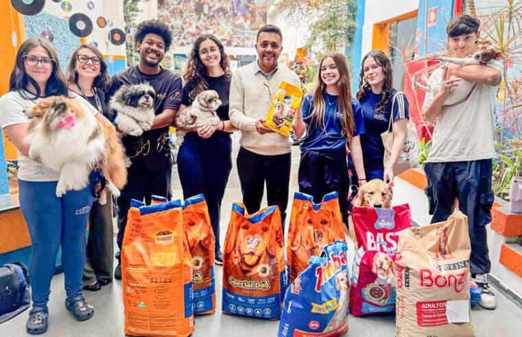 BANCO DE RAÇÃO DE SÃO CAETANO RECEBE DOAÇÕES DE ALUNOS EM AÇÃO SOLIDÁRIA