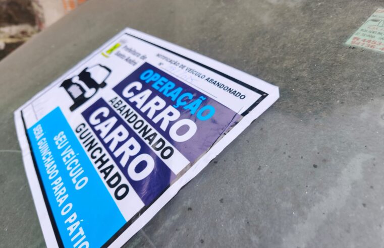 SANTO ANDRÉ NOTIFICA 750 PROPRIETÁRIOS DE VEÍCULOS ABANDONADOS EM OITO MESES