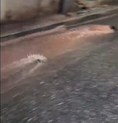 MORADORES DENUNCIAM VAZAMENTO DE ÁGUA HÁ TRÊS DIAS NO MONTANHÃO