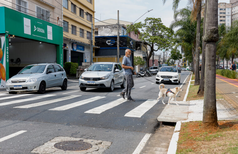 SÃO CAETANO AUMENTA SEGURANÇA NO TRÂNSITO AO INSTALAR 4 LOMBOFAIXAS NA AVENIDA PRESIDENTE KENNEDY