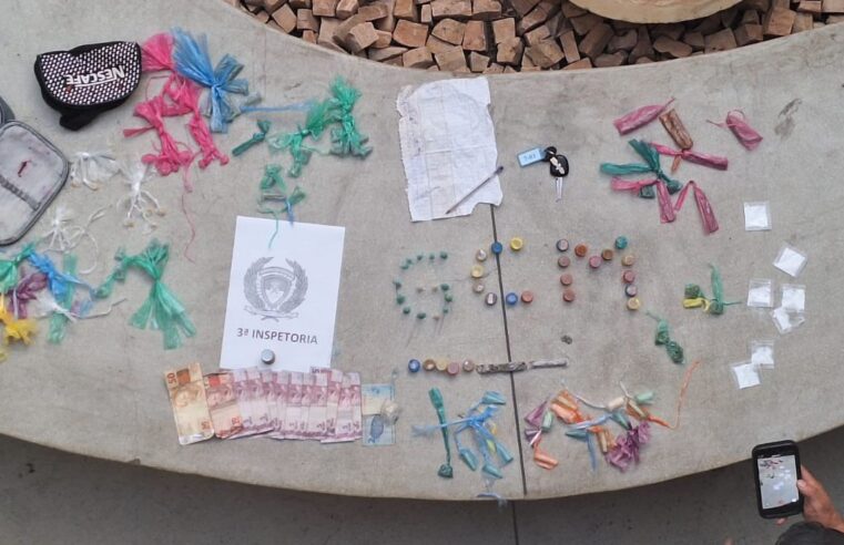 GCM DE SANTO ANDRÉ PRENDE DOIS SUSPEITOS DE TRÁFICO E APREENDE DROGAS NO BAIRRO CATA PRETA