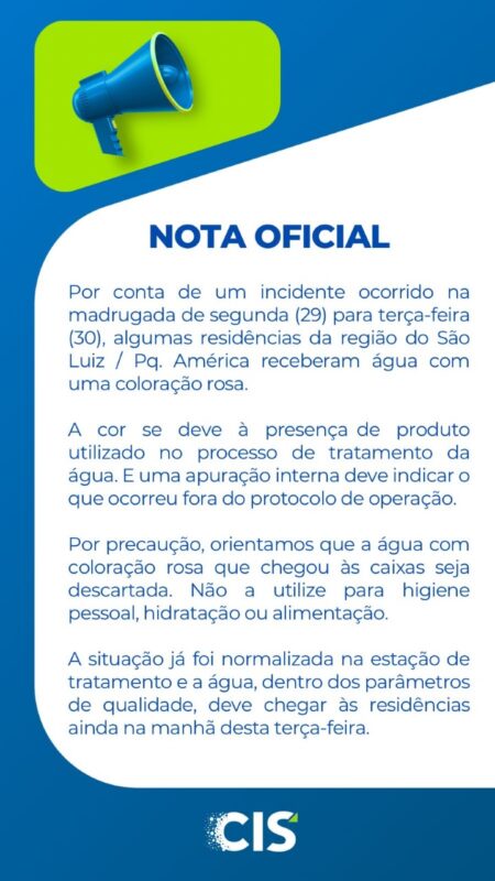 ÁGUA ROSA NAS TORNEIRAS DE ITU ASSUSTA MORADORES
