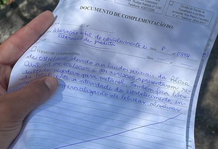 BEBIDAS DA ADEGA DO BRAGA, NO ALVARENGA, NÃO CONTINHAM METANOL, APONTA DOCUMENTO OFICIAL