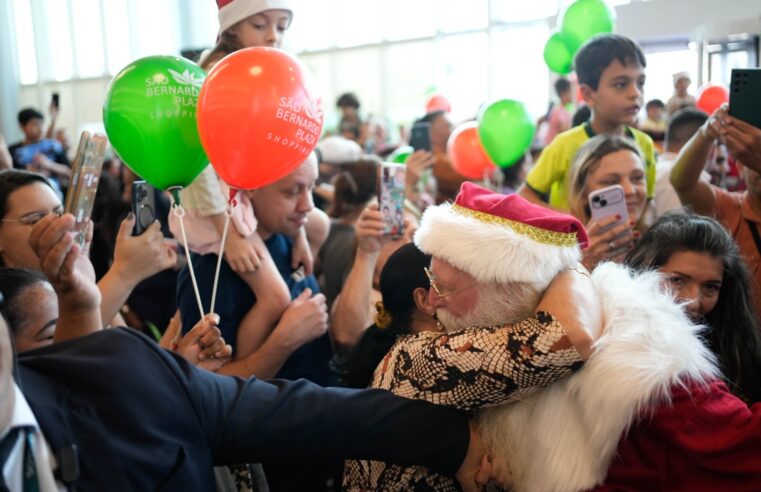 PAPAI NOEL CHEGA AO SÃO BERNARDO PLAZA NO DIA 9 DE NOVEMBRO