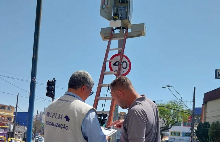 IPEM-SP VERIFICA RADAR NA AVENIDA PRESTES MAIA EM SÃO BERNARDO