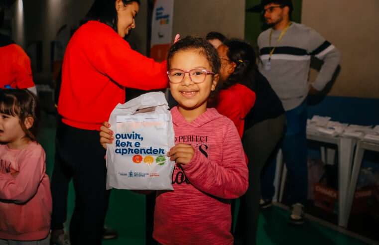 PROGRAMA OUVIR, LER E APRENDER ENTREGA MAIS 477 ÓCULOS PARA ESTUDANTES DE SÃO BERNARDO