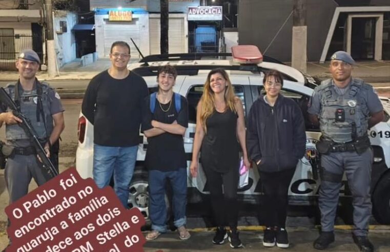 ADOLESCENTE QUE HAVIA DESAPARECIDO EM SANTO ANDRÉ É ENCONTRADO NO GUARUJÁ