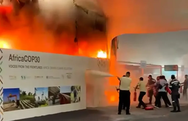 INCÊNDIO ATINGE PAVILHÃO DA COP30 EM BELÉM