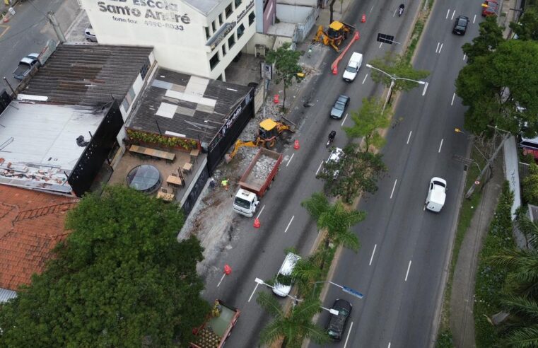 SANTO ANDRÉ REALIZA OBRAS PARA MODERNIZAR AVENIDA JOSÉ ANTÔNIO DE ALMEIDA AMAZONAS