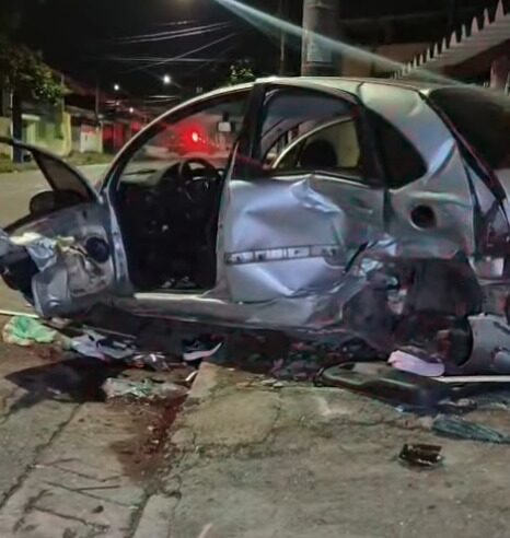 GRAVE ACIDENTE EM SANTO ANDRÉ ENVOLVENDO DOIS VEÍCULOS DEIXA CINCO FERIDOS NA NOITE DE SÁBADO