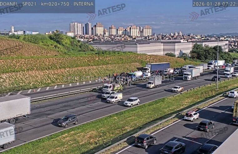 ACIDENTE ENTRE DUAS MOTOS INTERDITA TRECHO DO RODOANEL