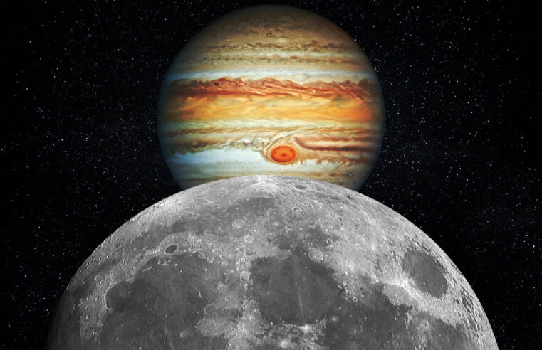 LUA E JÚPITER FORMAM ESPETÁCULO CELESTE IMPERDÍVEL NO CÉU DO BRASIL NESTA NOITE
