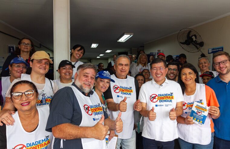 DIADEMA REALIZA MUTIRÃO PORTA A PORTA E ANTECIPA COMPRA DE EXAMES, COM PROCEDIMENTOS RÁPIDOS PARA DETECÇÃO DA DENGUE
