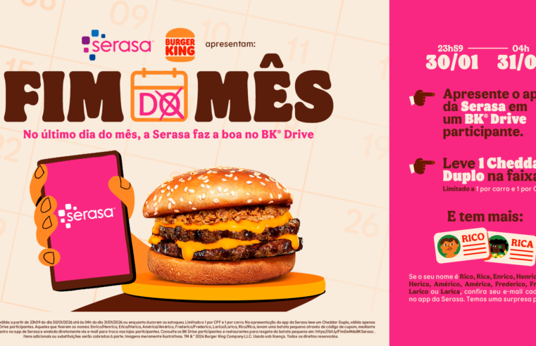 BURGER KING® E SERASA DÃO SANDUÍCHE NA FAIXA NA MADRUGADA PARA QUEM ESTÁ NO “PERRENGUE” DE FIM DE MÊS