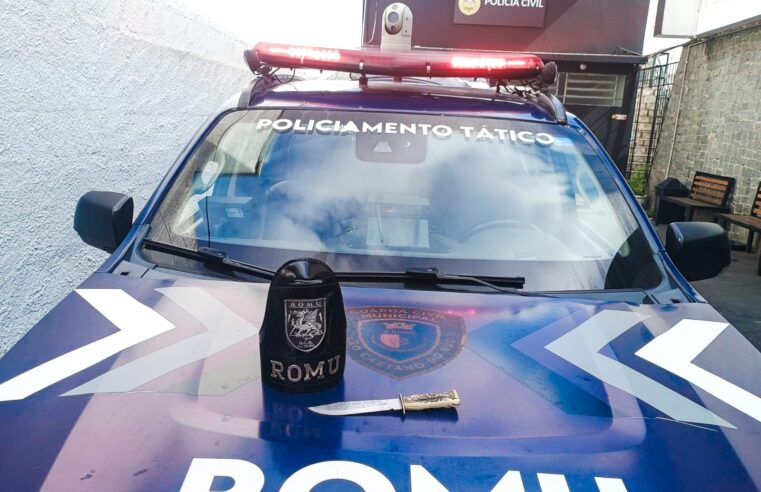 GCM DE SÃO CAETANO DETÉM SUSPEITO DE AMEAÇAR CLIENTES DE ESTABELECIMENTO COMERCIAL NO BAIRRO SÃO JOSÉ