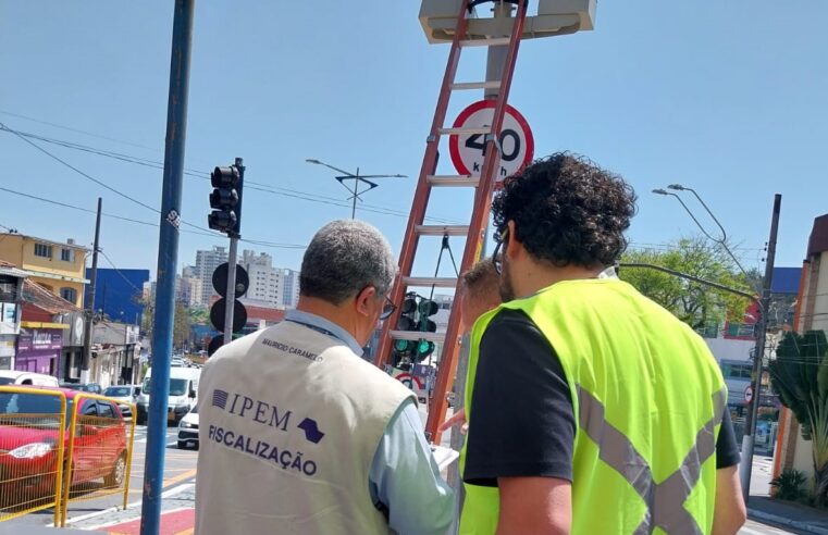 EM SÃO BERNARDO DO CAMPO, IPEM-SP VERIFICA RADAR NA AVENIDA DOM JAIME DE BARROS CÂMARA