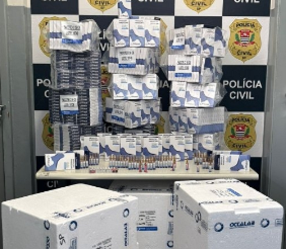 POLÍCIA CIVIL APREENDE QUASE 90 MIL AMPOLAS DE EMAGRECEDORES EM SANTO ANDRÉ