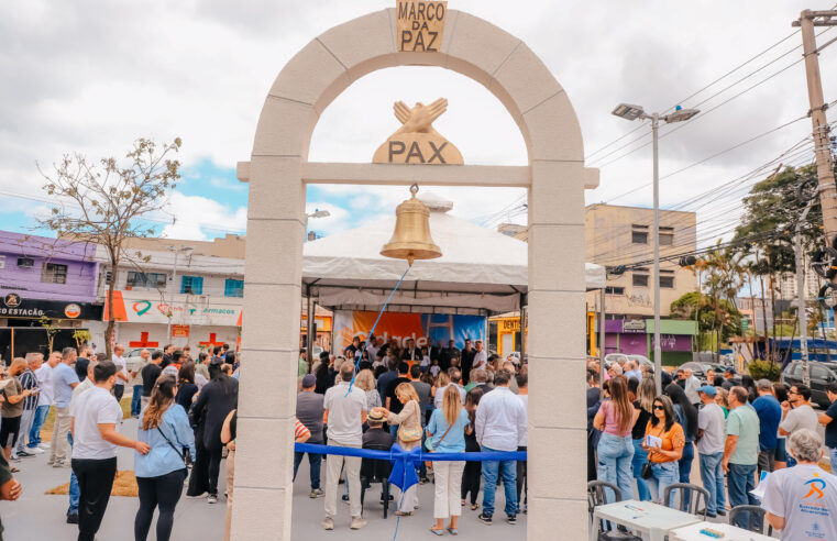 EM SÃO BERNARDO, NOVO MONUMENTO MARCO DA PAZ, NA REGIÃO CENTRAL, SIMBOLIZA MENSAGEM POR IGUALDADE E RESPEITO AO PRÓXIMO