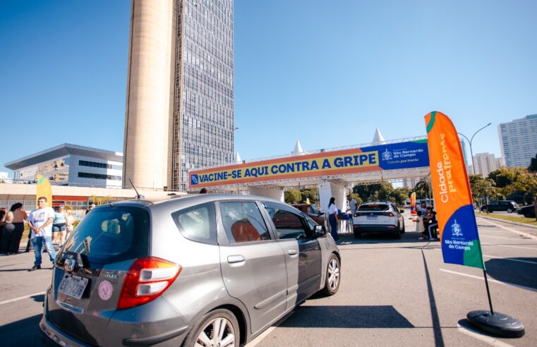 DRIVE-THRU DE VACINAÇÃO CONTRA A GRIPE SEGUE ATÉ FIM DE MAIO EM SÃO BERNARDO