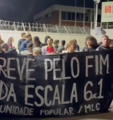 TRABALHADORES FAZEM PROTESTO CONTRA A ESCALA 6X1 NA FRENTE DA INYLBRA EM DIADEMA