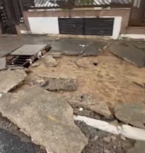 CHUVA DEIXA ESTRAGOS NA AVENIDA PRESTES MAIA EM SÃO BERNARDO