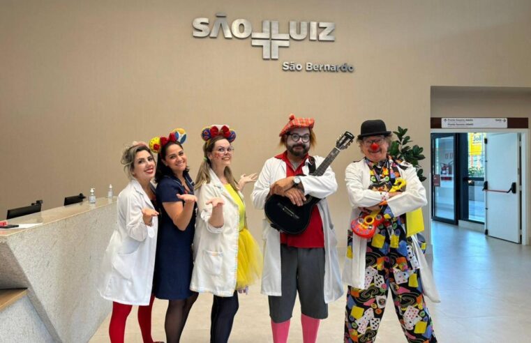 HOSPITAL SÃO LUIZ SÃO BERNARDO RECEBE VISITA DO GRUPO PALHAÇOS DA SAÚDE