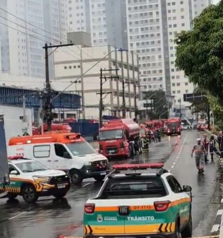 INCÊNDIO EM DIADEMA: TRÂNSITO É DESVIADO E CONDOMÍNIO É EVACUADO
