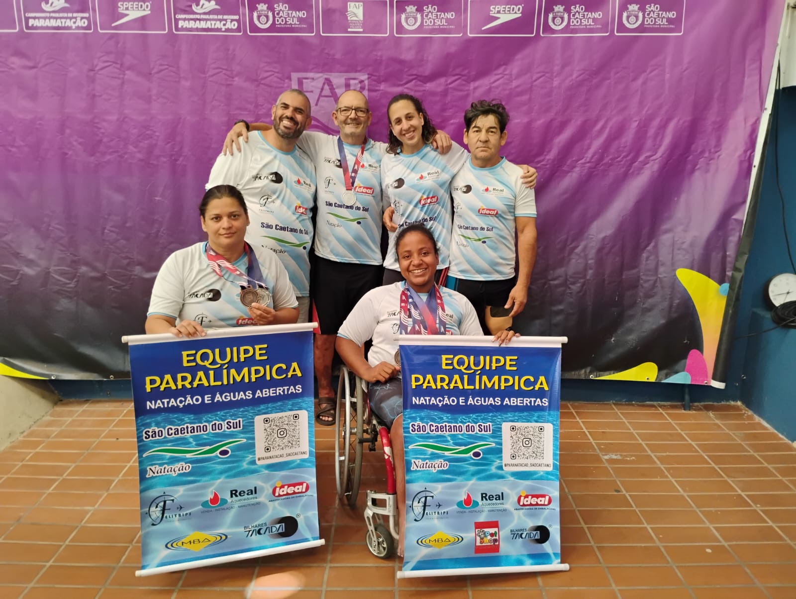 SÃO CAETANO SEDIA CAMPEONATO PAULISTA DE INVERNO DE PARANATAÇÃO E EQUIPE CONQUISTA NOVE MEDALHAS