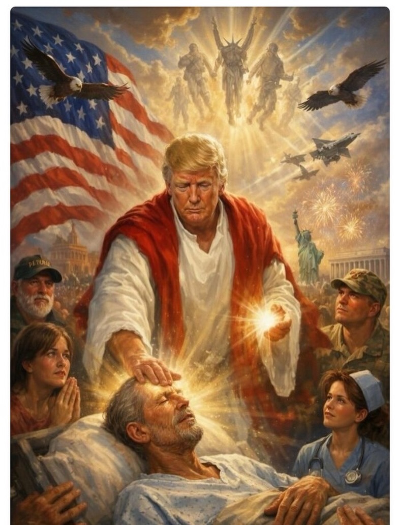 APÓS CRÍTICAS, TRUMP APAGA IMAGEM DE IA EM QUE APARECIA COMO JESUS E DIZ QUE ERA UM MÉDICO