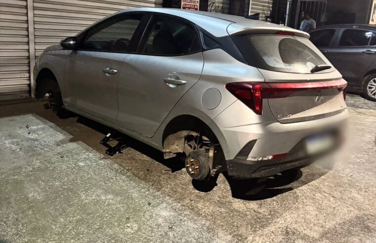 CARRO TEM RODAS FURTADAS NO JORDANÓPOLIS