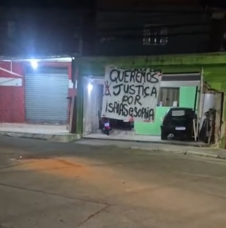 FAIXA PEDE JUSTIÇA POR SOPHYA E ISAÍAS EM DIADEMA
