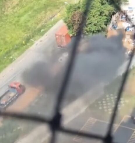 VÍDEO MOSTRA QUEIMA DE LIXO E FUMAÇA PRETA NA RUA PONTE ALTA