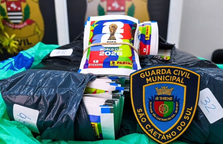 GCM RECUPERA CERCA DE 500 PACOTES DE FIGURINHAS DA COPA DO MUNDO EM SÃO CAETANO