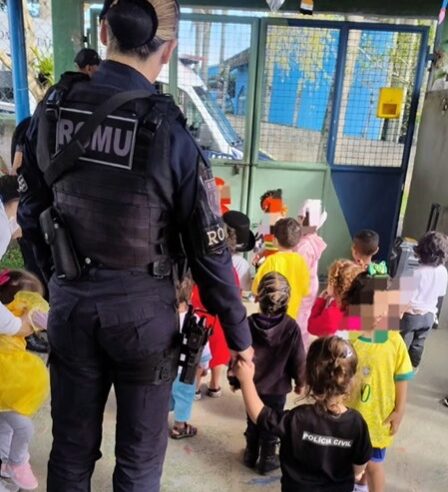 INSPETORIA IRBA (BATISTINI/ALVARENGA) E ROMU 7-05 (R) SÃO CONVIDADAS A PARTICIPAREM DE UMA APRESENTAÇÃO DAS PROFISSÕES NO NOVA CANAÃ