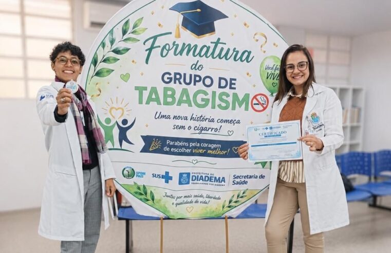 NÚMERO DE PACIENTES ACOMPANHADOS EM AÇÕES PARA PARAR DE FUMAR TRIPLICA EM DIADEMA