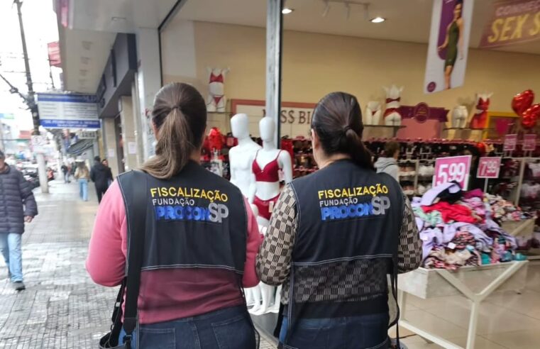 PROCON DE SÃO BERNARDO AUTUA LOJAS NA RUA MARECHAL ANTES DO DIA DOS NAMORADOS