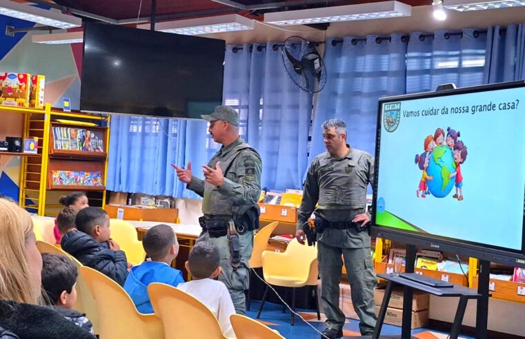 GCM AMBIENTAL DE SÃO BERNARDO PROMOVE PALESTRA DE EDUCAÇÃO AMBIENTAL PARA ALUNOS DE EMEB NO BATISTINI