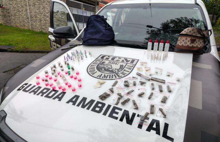 EM SÃO BERNARDO, GCM AMBIENTAL PRENDE EM FLAGRANTE MULHER POR TRÁFICO DE DROGAS NO BATISTINI