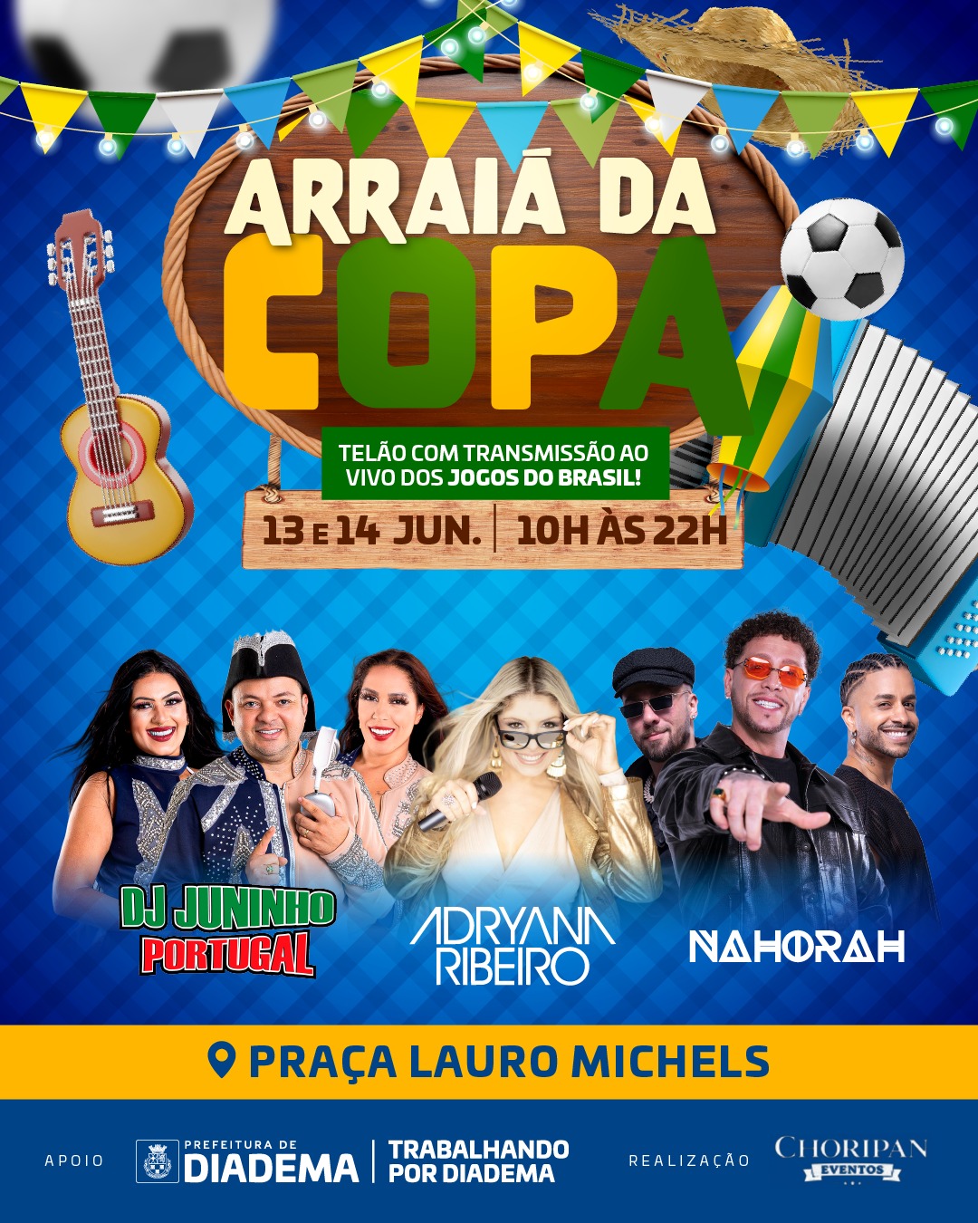PÚBLICO DE DIADEMA PODERÁ ACOMPANHAR PRIMEIRO JOGO DA SELEÇÃO EM TELÃO NO CENTRO