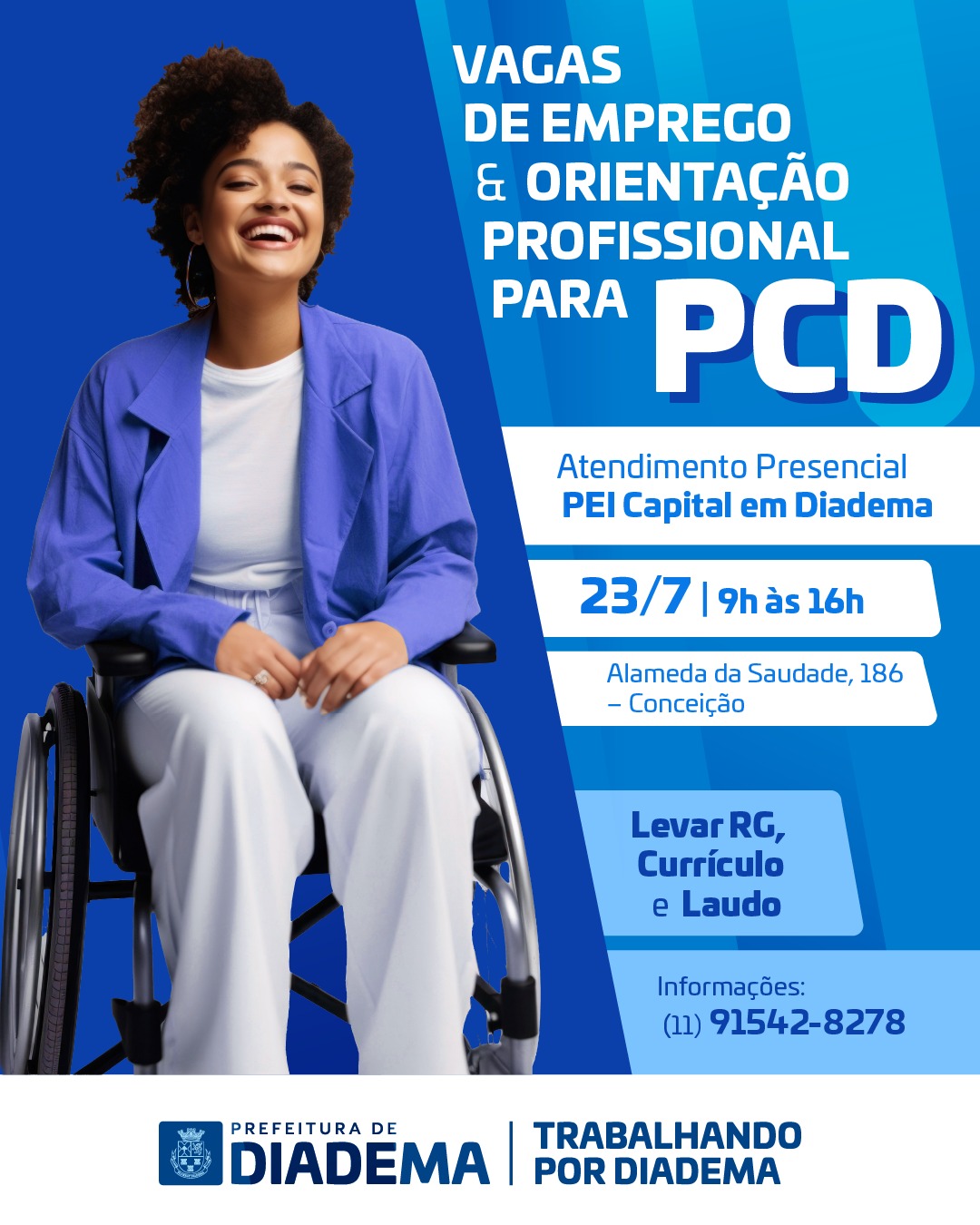 EVENTO EM DIADEMA APROXIMA PESSOAS COM DEFICIÊNCIA DE VAGAS NO MERCADO DE TRABALHO