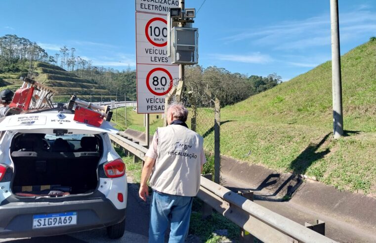 EM SÃO BERNARDO, IPEM-SP VERIFICA RADAR NO RODOANEL MÁRIO COVAS (SP-021)