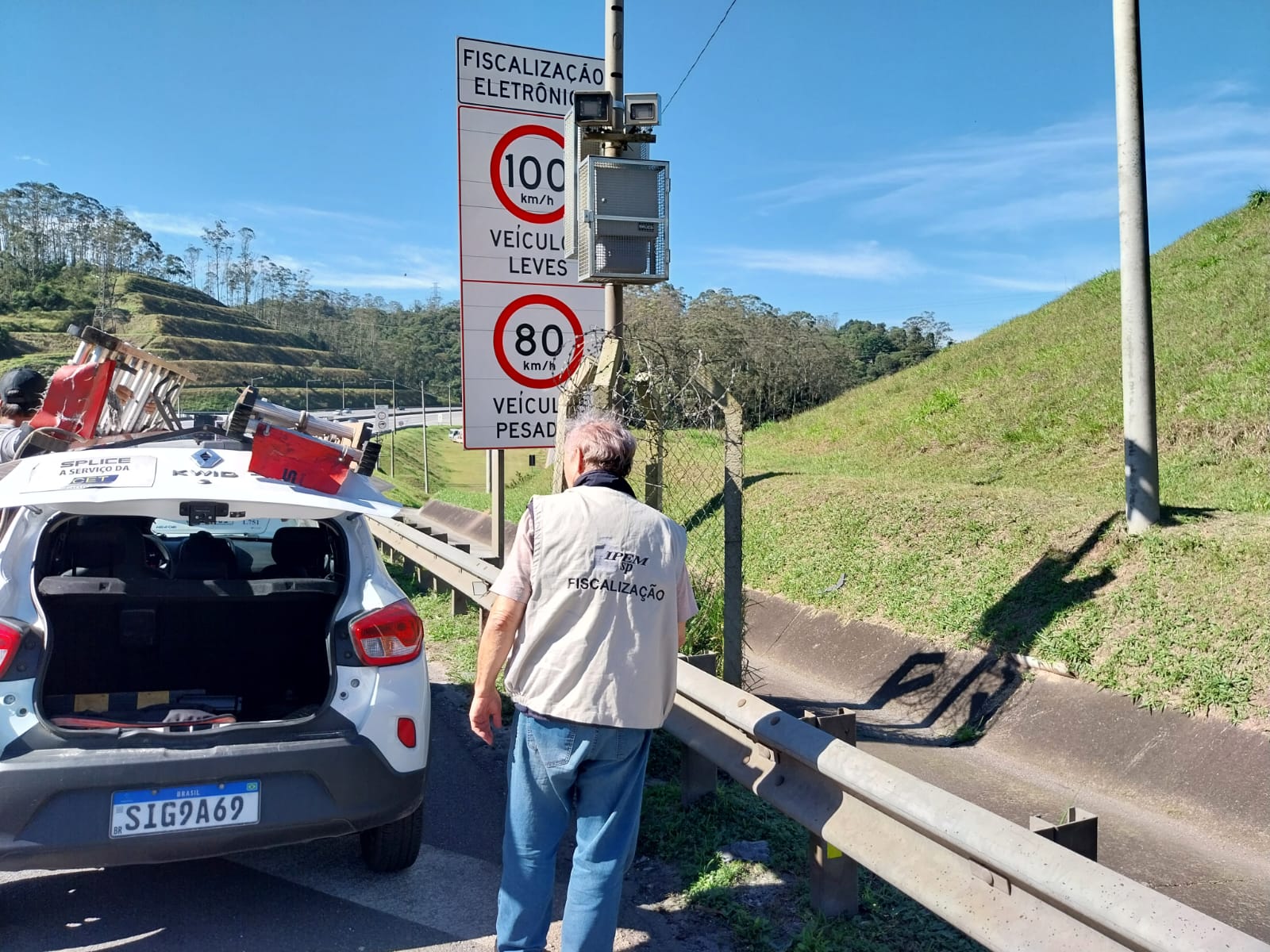 EM SÃO BERNARDO, IPEM-SP VERIFICA RADAR NO RODOANEL MÁRIO COVAS (SP-021)