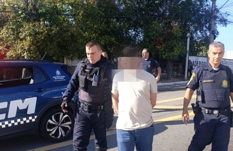 GCM DETÉM HOMEM APÓS TENTATIVA DE ROUBO A PROFESSORA EM SÃO BERNARDO