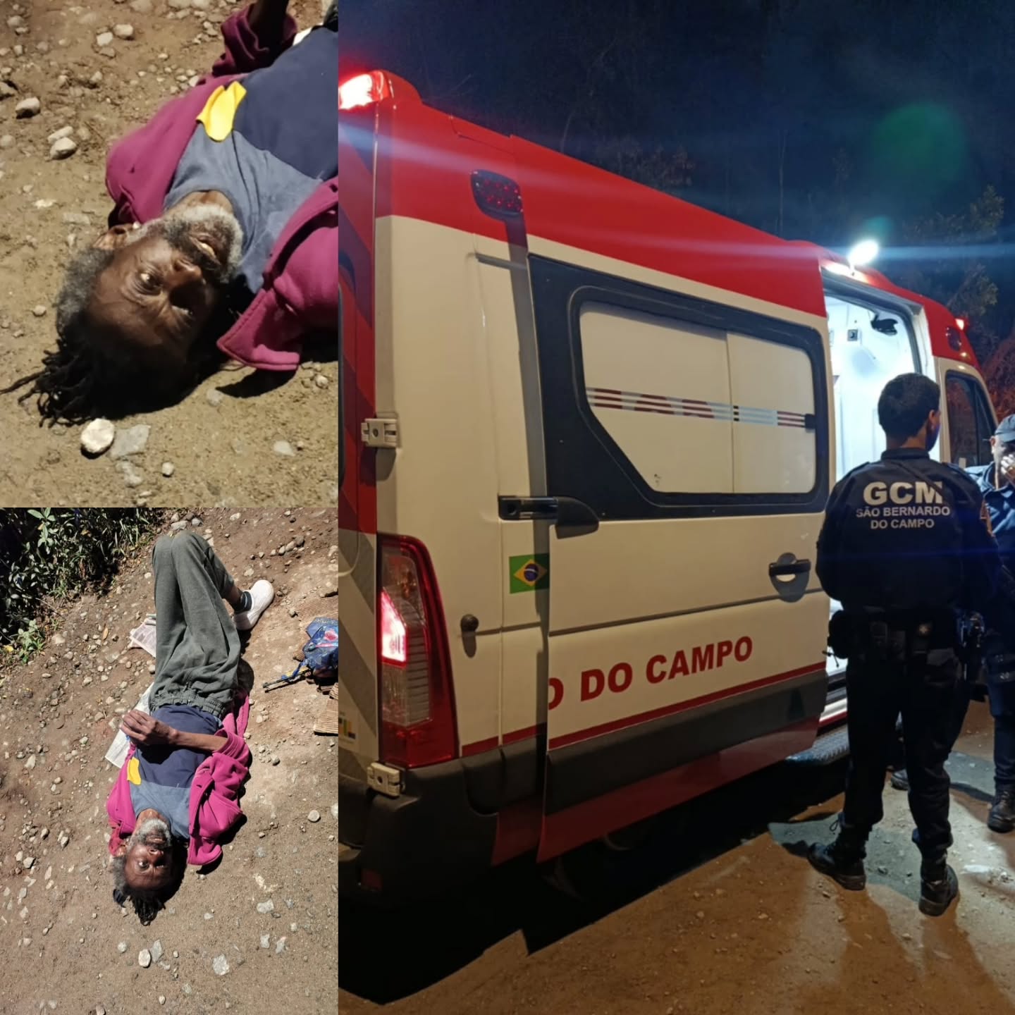 HOMEM DESORIENTADO ENCONTRADO NA ESTRADA DO MONTANHÃO É SOCORRIDO AO HOSPITAL DE URGÊNCIA